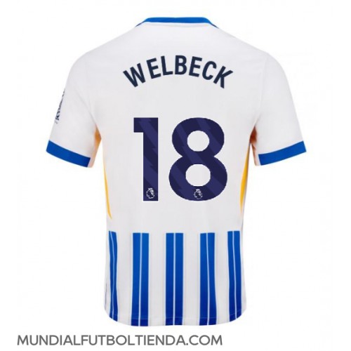 Camiseta Brighton Danny Welbeck #18 Primera Equipación Replica 2024-25 mangas cortas